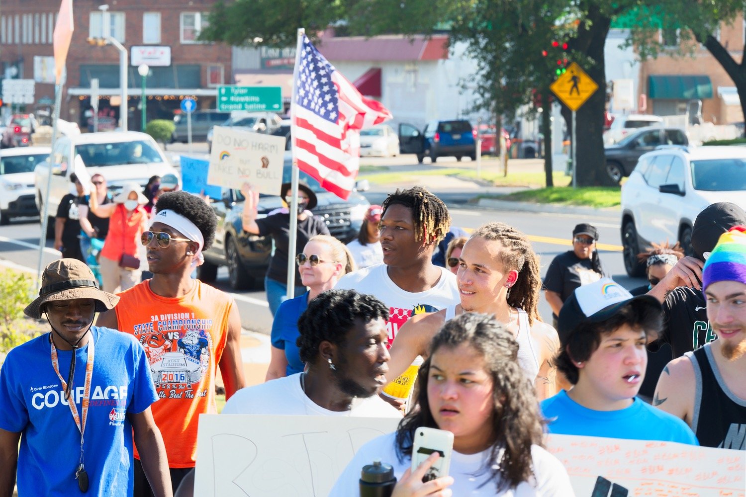 For the third straight week protesters took to the streets of Mineola, marching from the downtown gazebo along Pacific Ave. north to Loop 564 to draw attention to racial inequality.